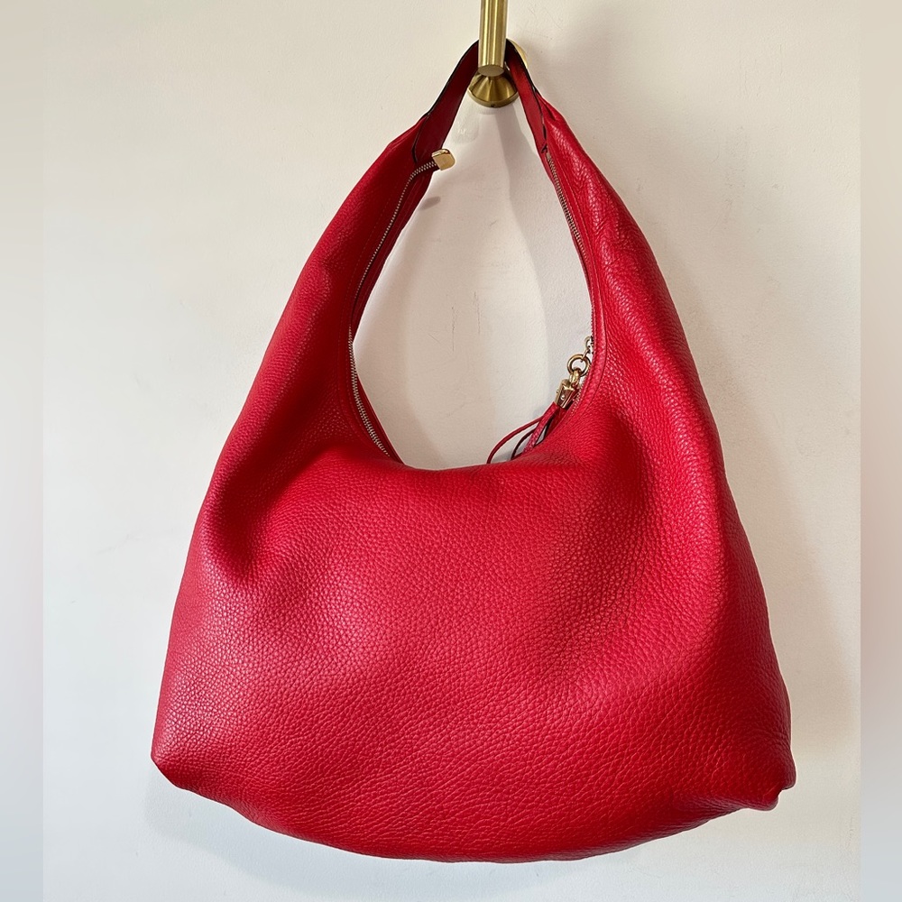 Gucci Gucci Red Pebbled Leather Large Soho Hobo Bag - Picture 9 of 17